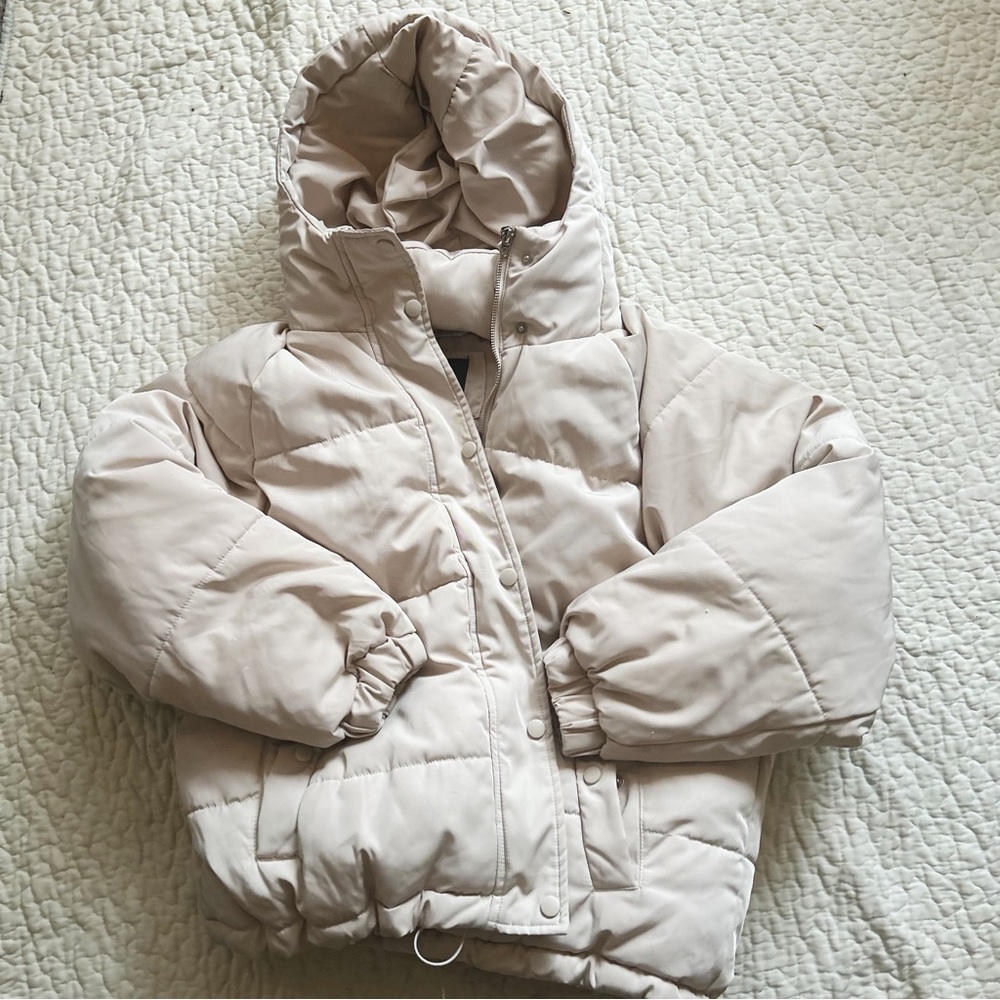 Light Mauve/ Cream Puffer Jacket